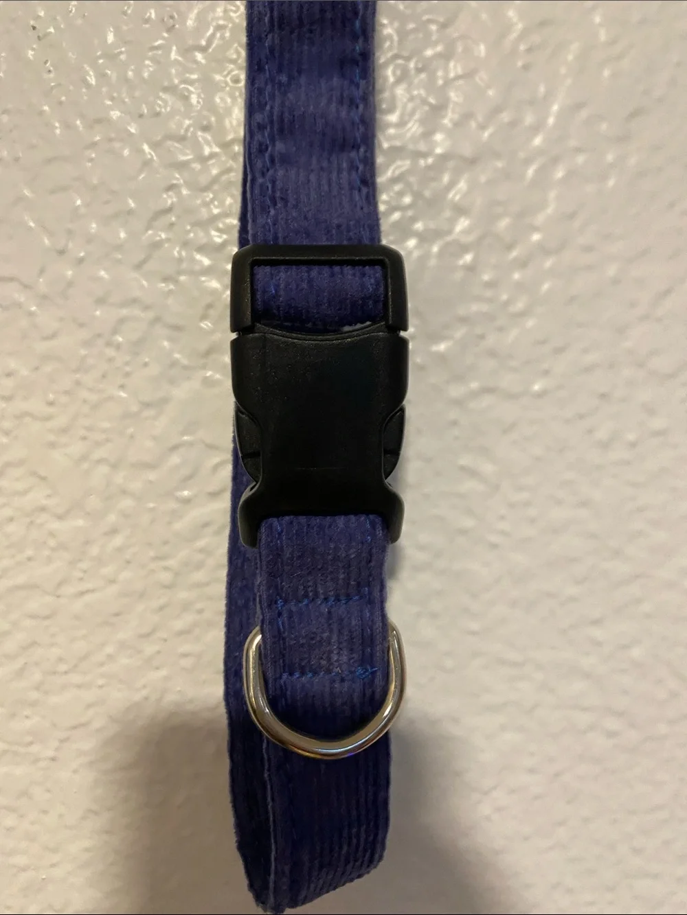 Blue Hemp Corduroy Dog Collar